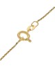 Diamond Open Heart Drop Necklace in Yellow Gold